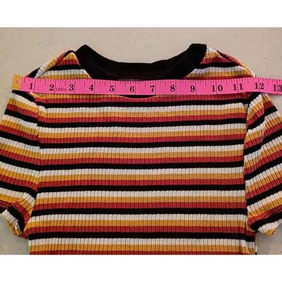 No Boundaries Ribbed Striped Top - Juniors XS - Picture 4 of 10